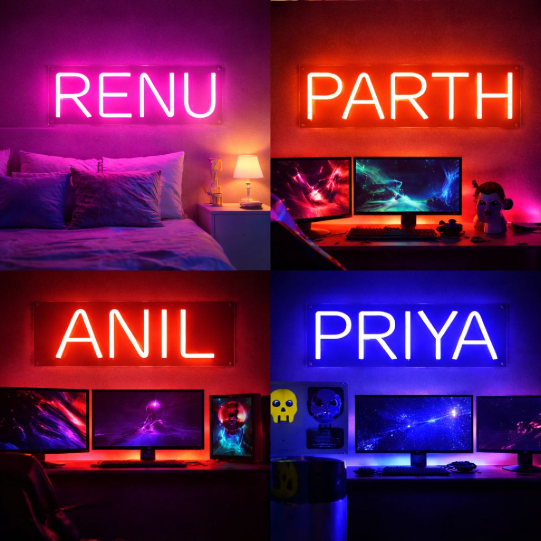Custom Name Neon Sign for Bedroom Gaming Room Decor Personalized Room Name Sign