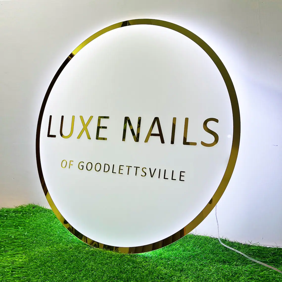 Custom Acrylic Logo Sign Board with Premium Backlit Glow for Business Branding 2
