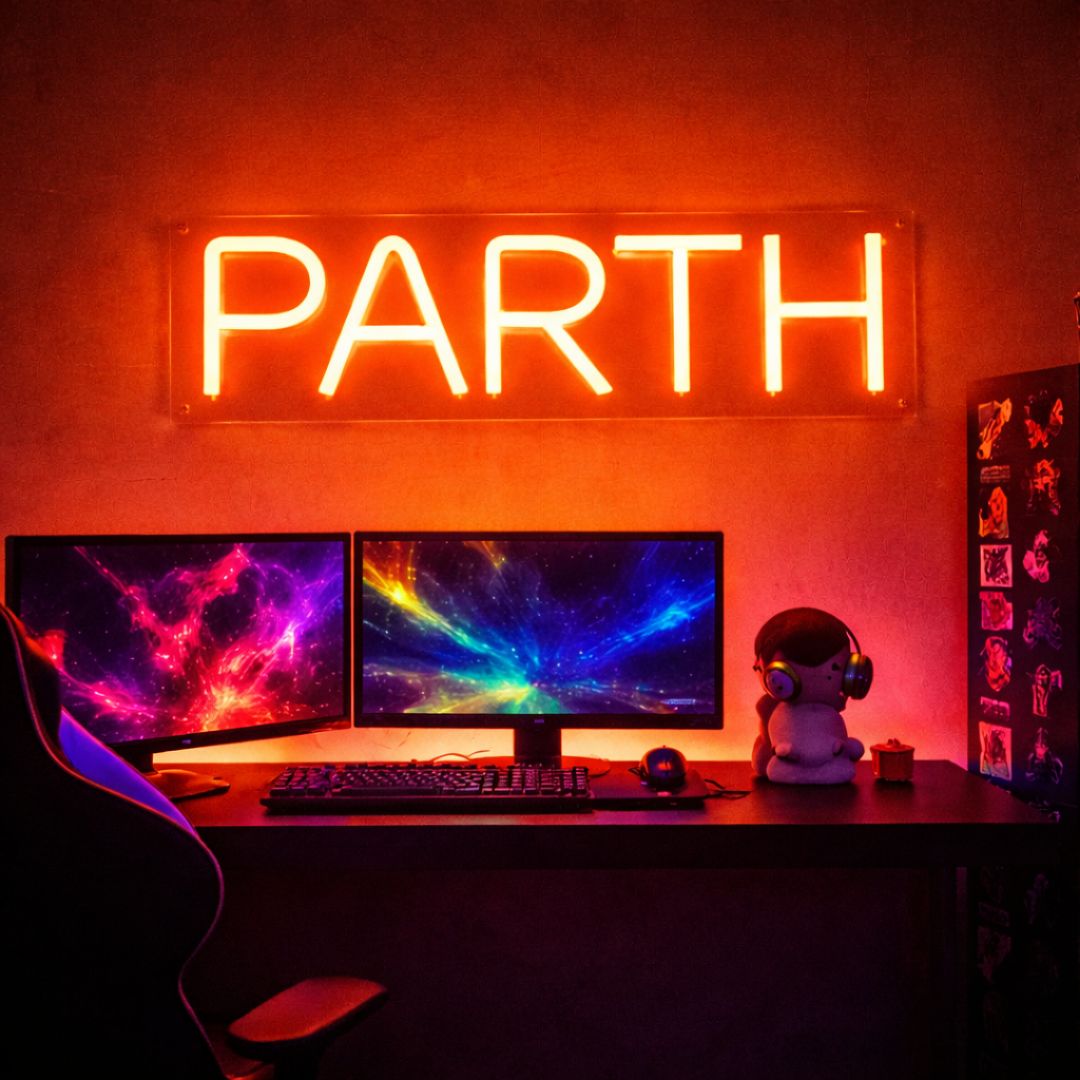 Parth Personalized Name Sign for Gaming Room