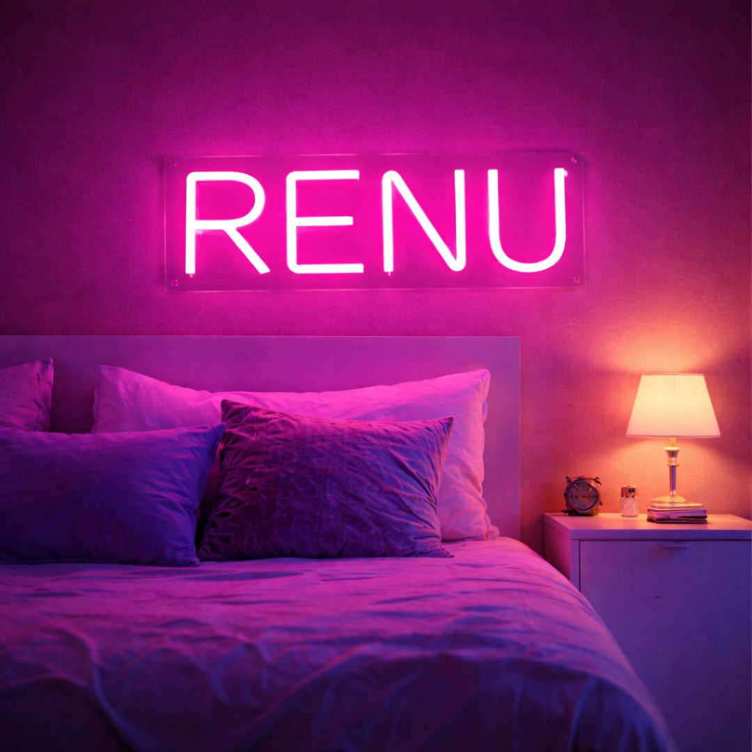 Renu Custom Name Neon Sign for Bedroom Decor